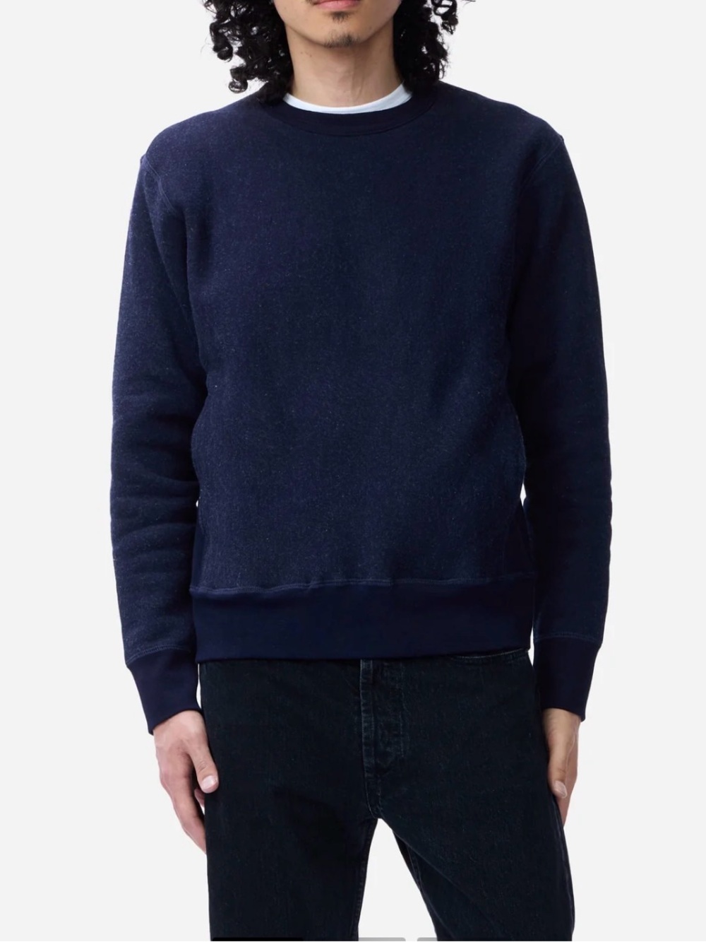 3sixteen Navy Crewneck Sweater in Indigo